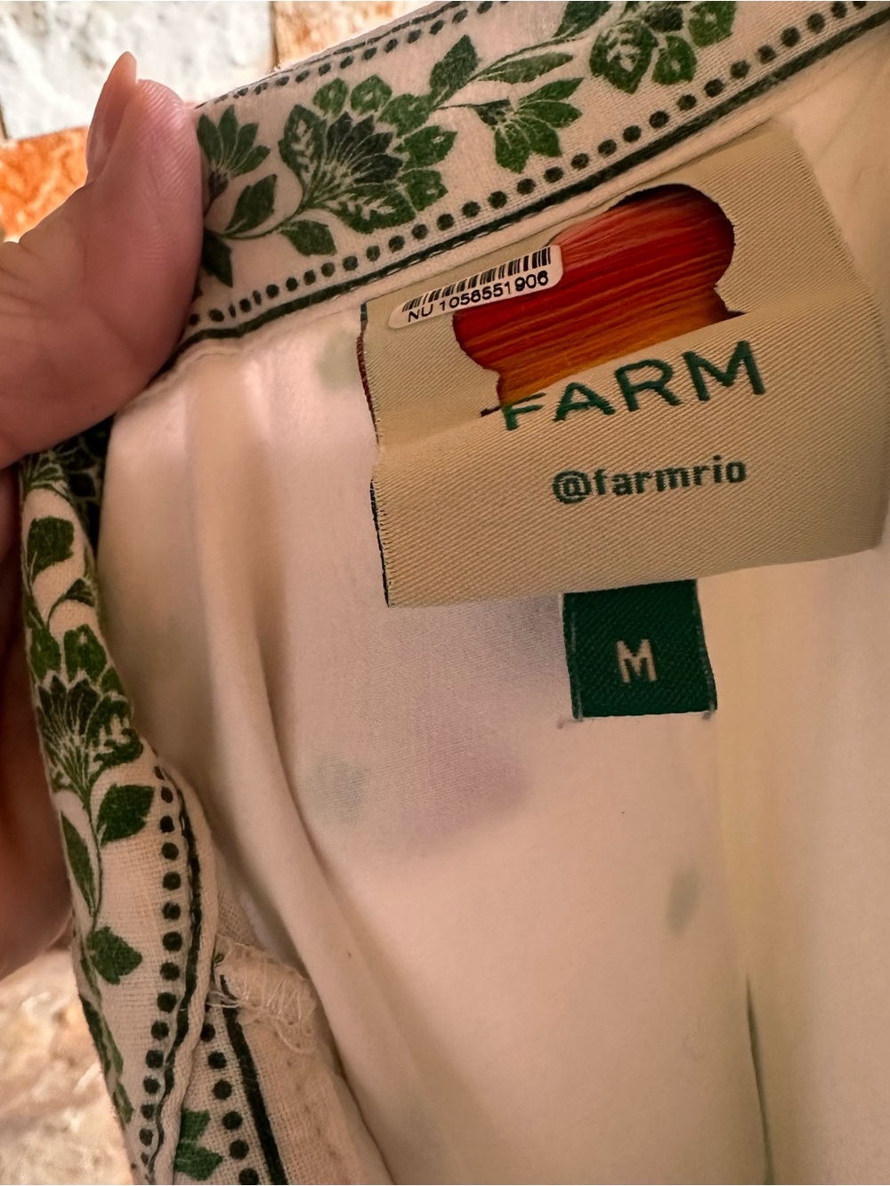 FARM Rio White Maxi Dress with Green Floral Print - Picture 5 of 6